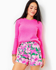 Lilly Pulitzer 5" Gretchen High Rise Short Kelly Green Hibis Kiss | Women Bottoms