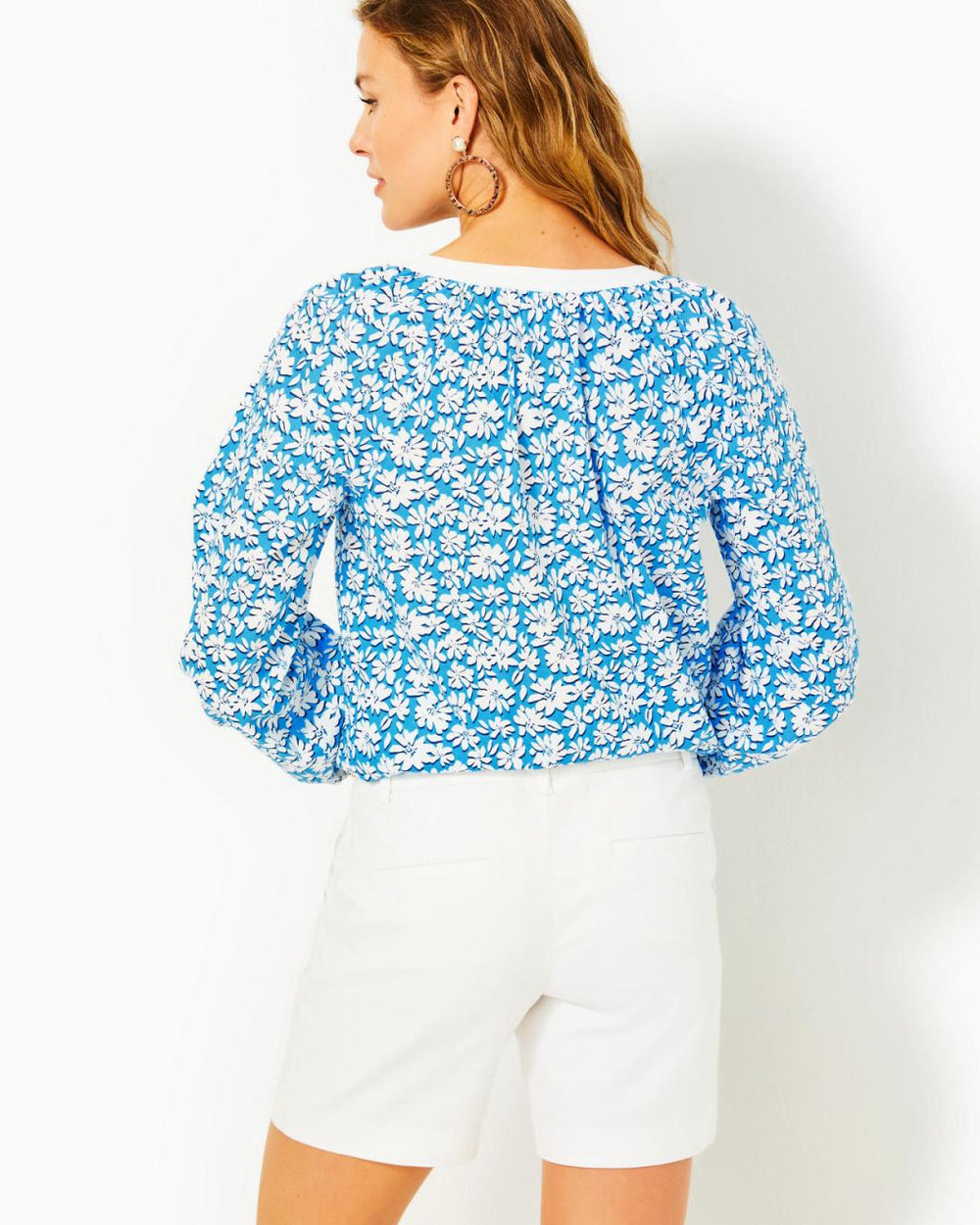 Lilly Pulitzer 7" Shara Mid-Rise Stretch Short Resort White | Women Bottoms