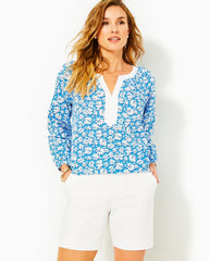 Lilly Pulitzer 7" Shara Mid-Rise Stretch Short Resort White | Women Bottoms