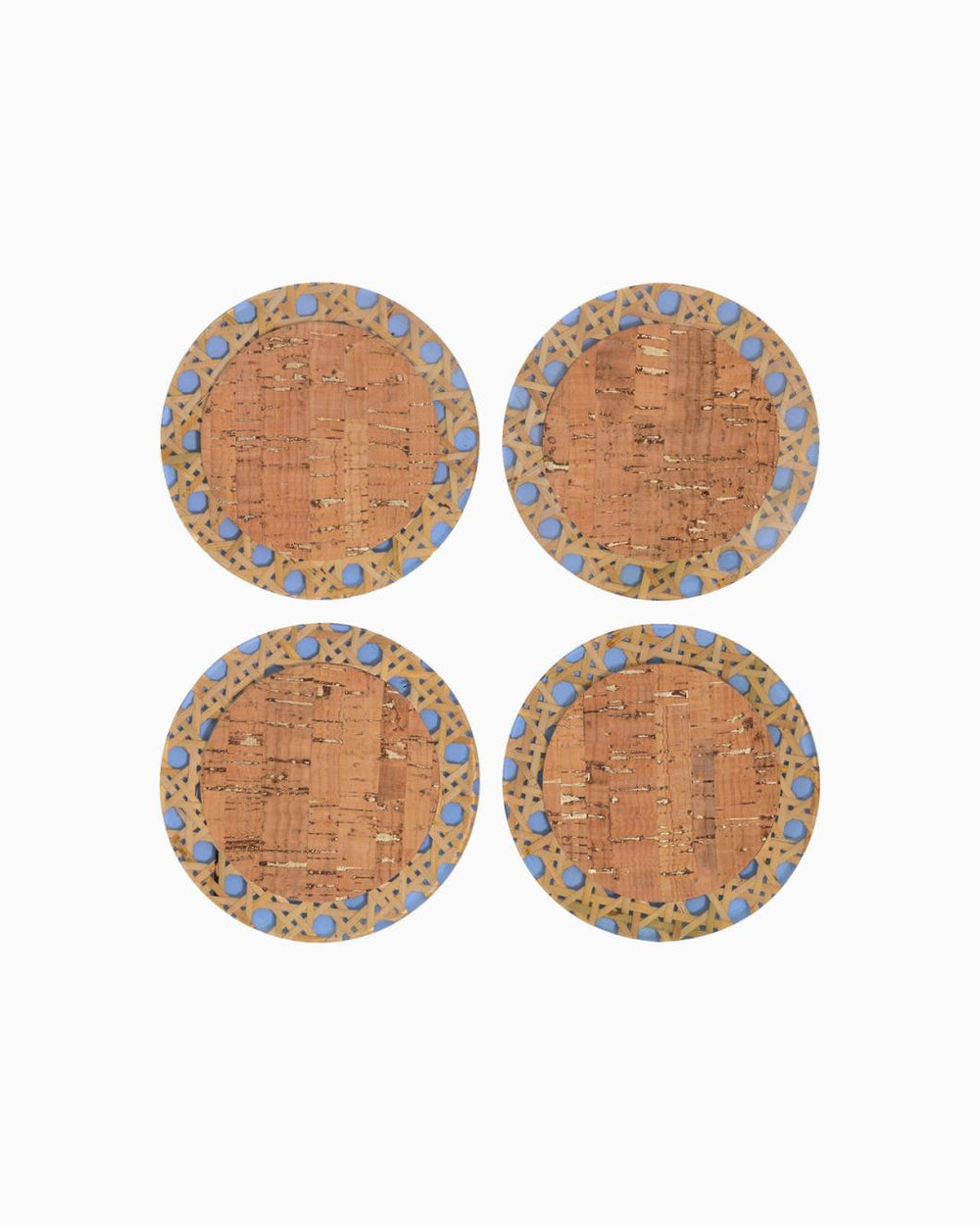 Lilly Pulitzer Acrylic Coaster Set Frenchie Blue Caning | Women Home Decor