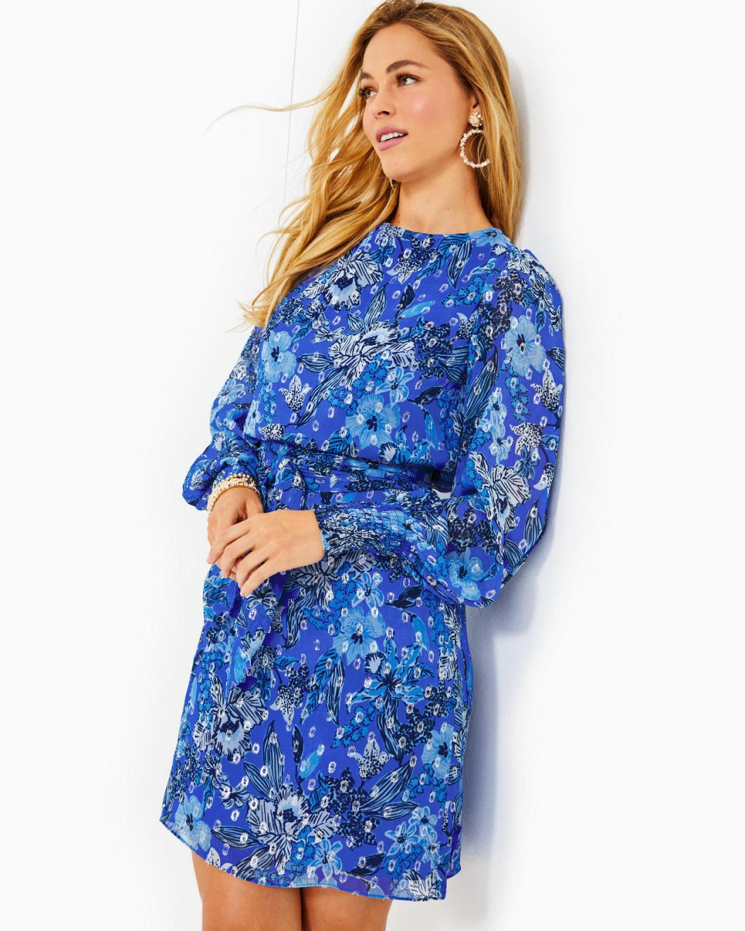 Lilly Pulitzer Alfreda Straight Dress Alba Blue Cruisin Together | Women Straight Dresses