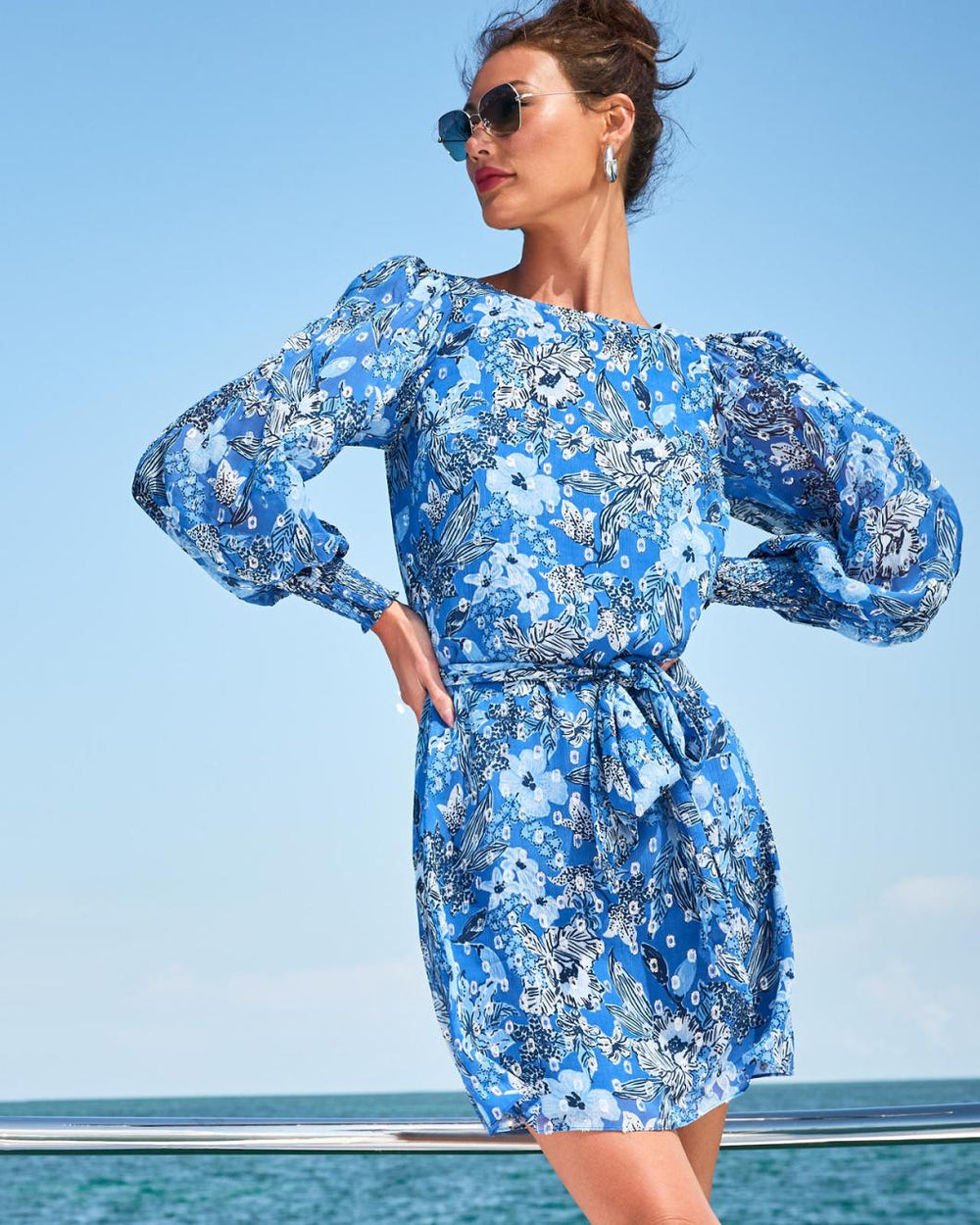 Lilly Pulitzer Alfreda Straight Dress Alba Blue Cruisin Together | Women Straight Dresses