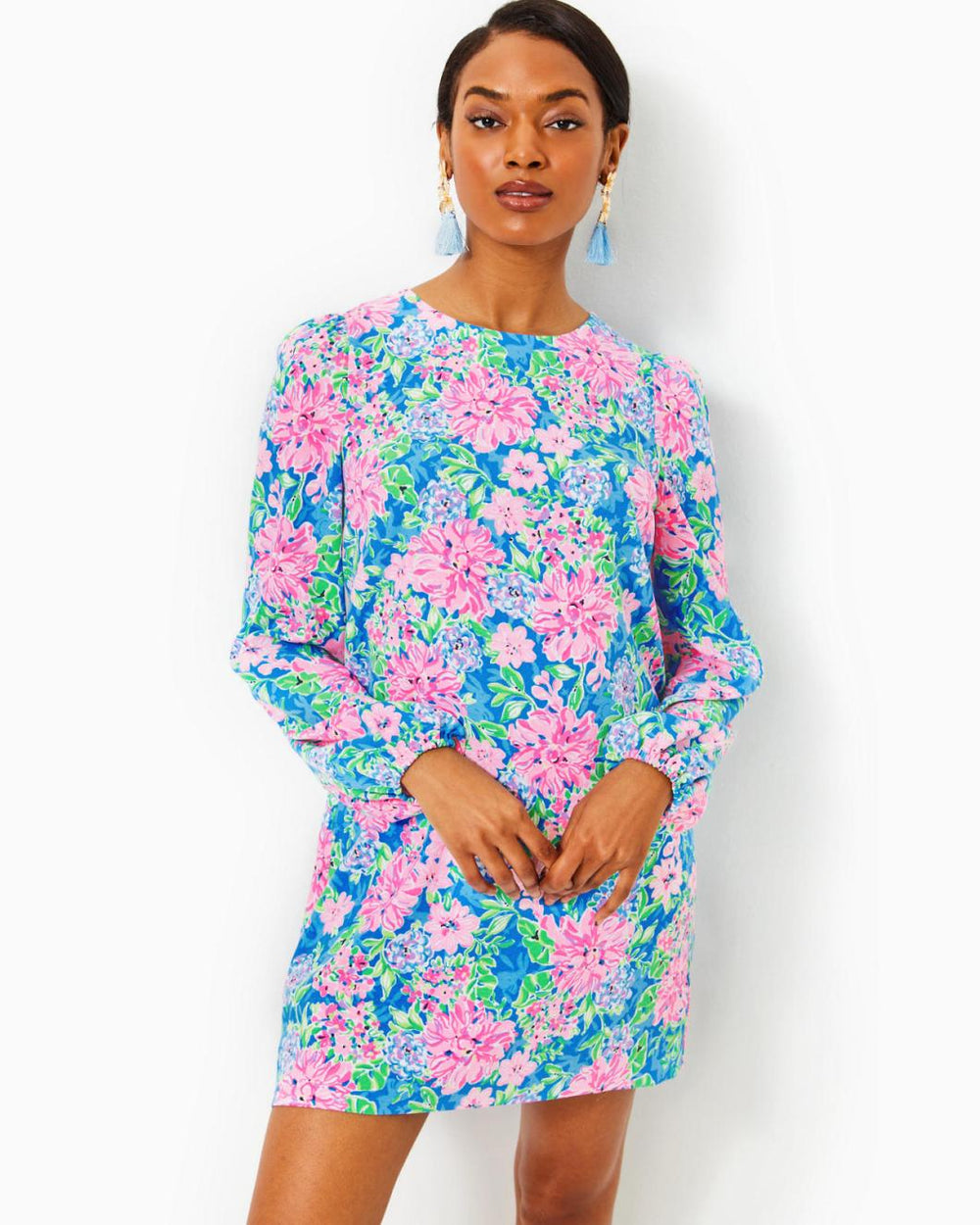Lilly Pulitzer Alyna Long Sleeve Dress Multi Spring In Your Step | Women Straight Dresses