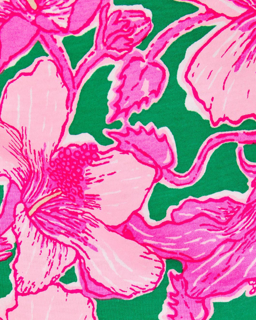 Lilly Pulitzer Alyssa A-Line Cotton Dress Kelly Green Hibis Kiss | Women A-Line/Easy Dresses