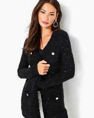 Lilly Pulitzer Amal Cardigan Black Metallic | Women Tops