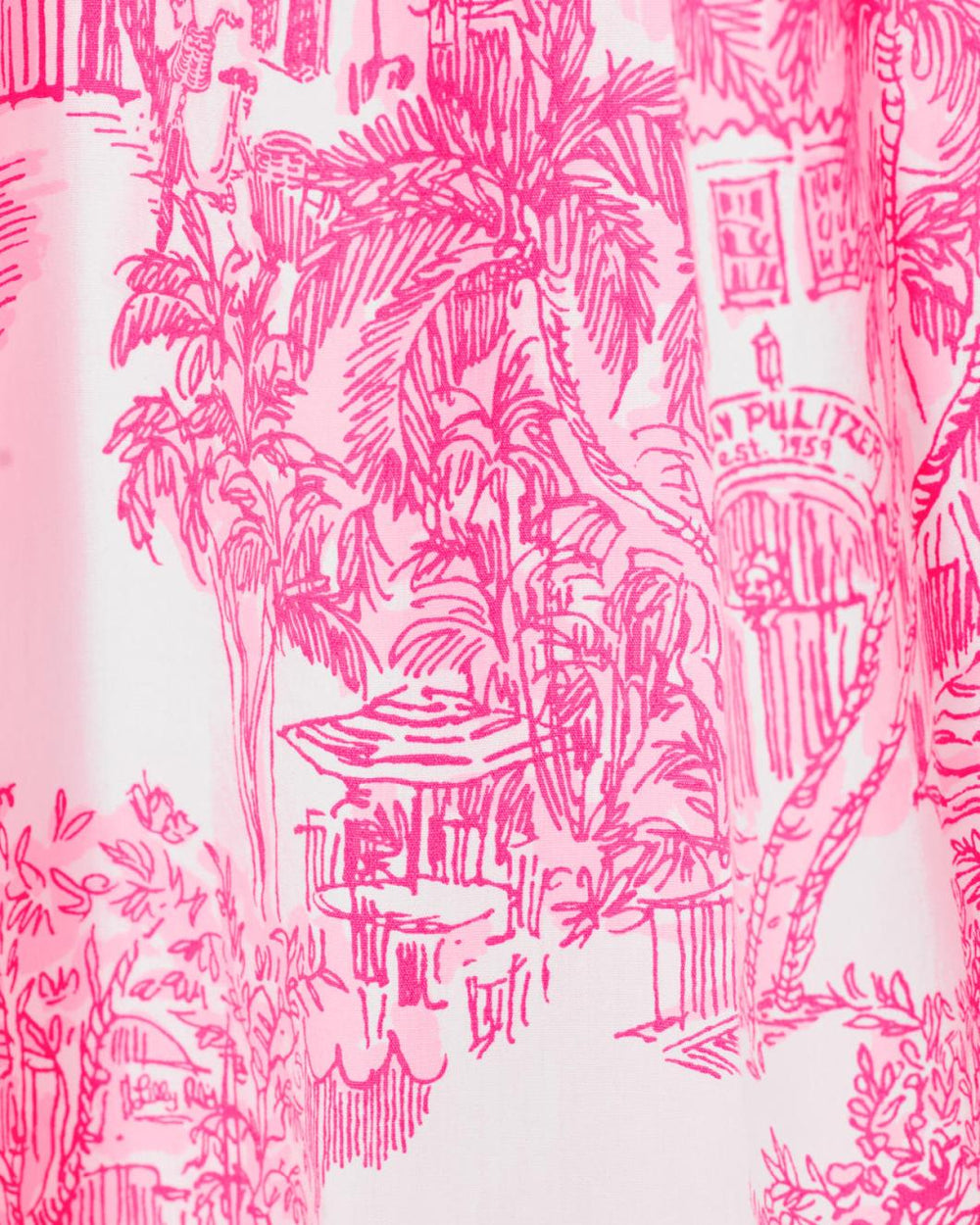 Lilly Pulitzer Amrita Cotton Shirtdress Resort White Pb Anniversary Toile | Women Fit &amp; Flare Dresses