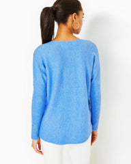 Lilly Pulitzer Arna Pullover Sweater Heathered Abaco Blue | Women Tops