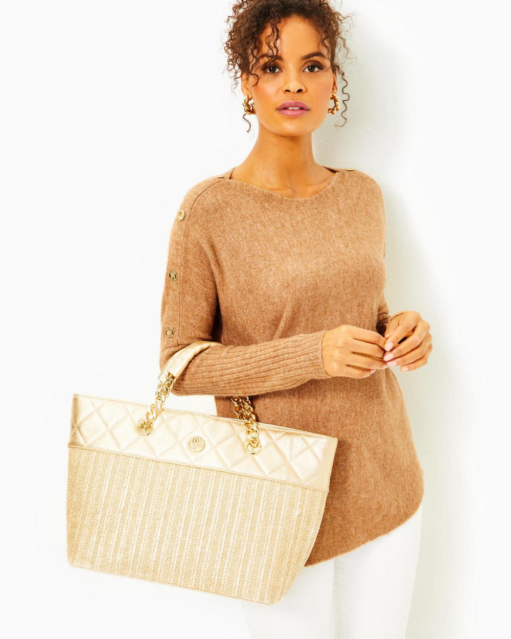 Lilly Pulitzer Arna Pullover Sweater Heathered Rattan | Women Tops