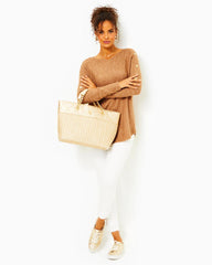 Lilly Pulitzer Arna Pullover Sweater Heathered Rattan | Women Tops