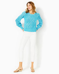 Lilly Pulitzer Attie Crewneck Sweater Aqua Palma Marl | Women Tops