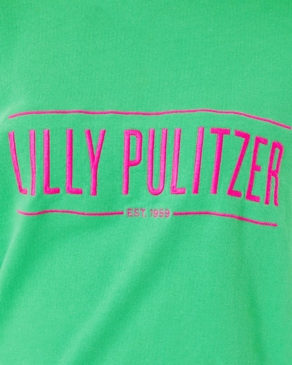 Lilly Pulitzer Ballad Cotton Sweatshirt Spearmint Lilly Pulitzer Embroidered Sweatshirt | Women Tops