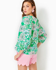 Lilly Pulitzer Barbara Cotton Top Spearmint Blossom Views | Women Tops