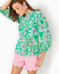 Lilly Pulitzer Barbara Cotton Top Spearmint Blossom Views | Women Tops