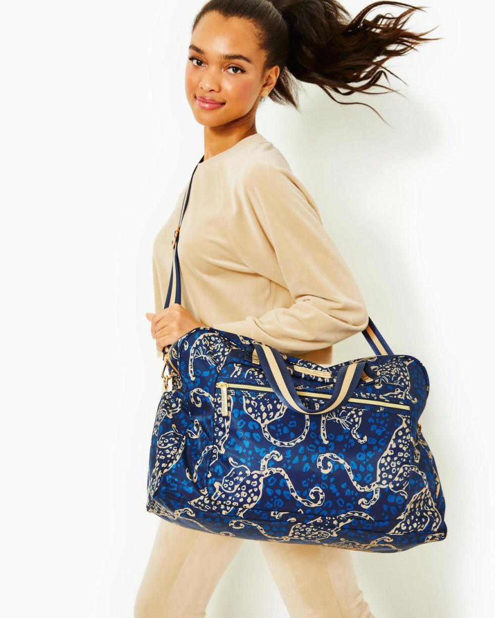 Lilly Pulitzer Beale Weekender Bag Low Tide Navy Easy To Spot Accessories | Women Bags