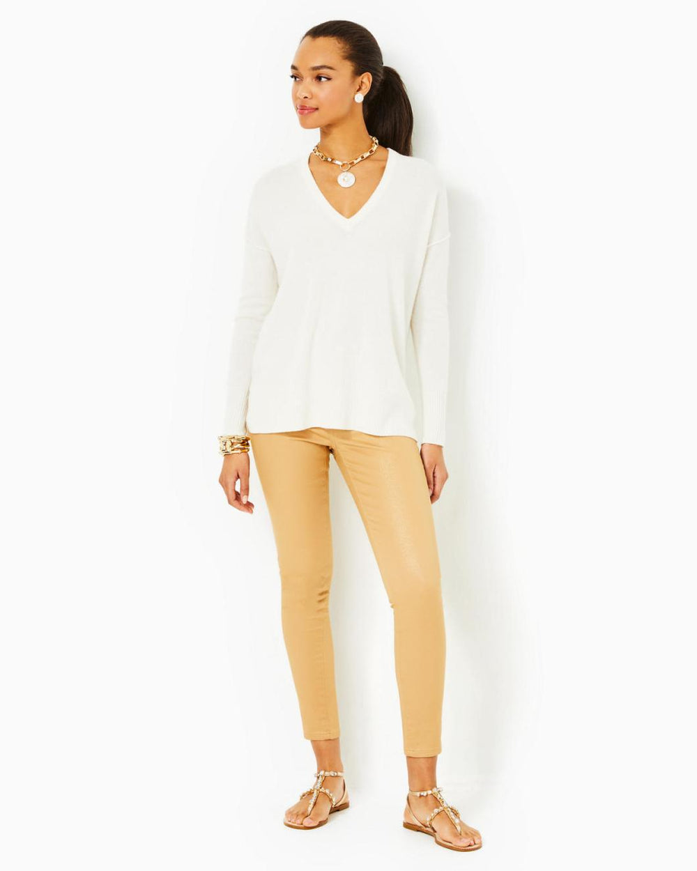 Lilly Pulitzer Bedford Cashmere Sweater Coconut | Women Tops