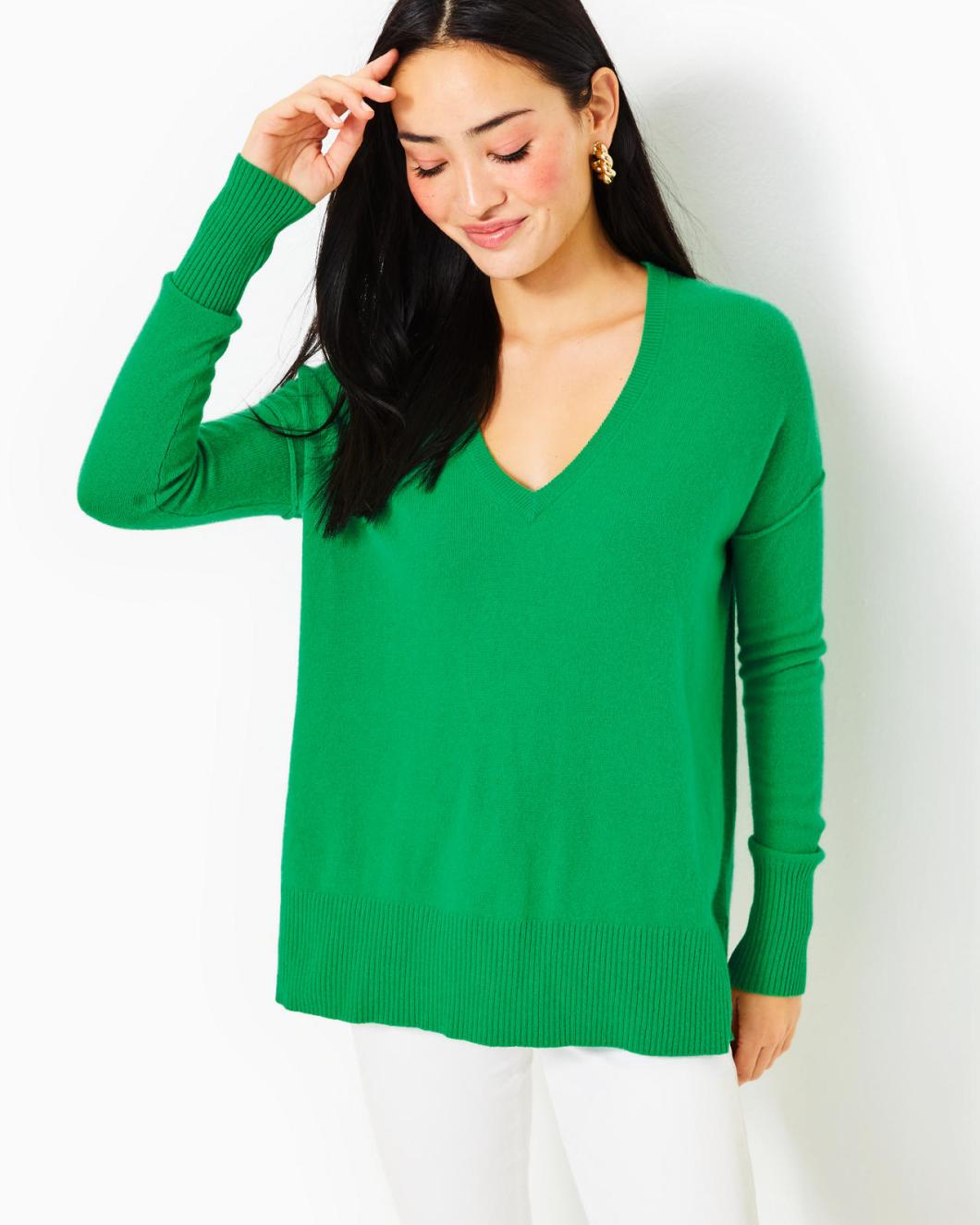 Lilly Pulitzer Bedford Cashmere Sweater Kelly Green | Women Tops