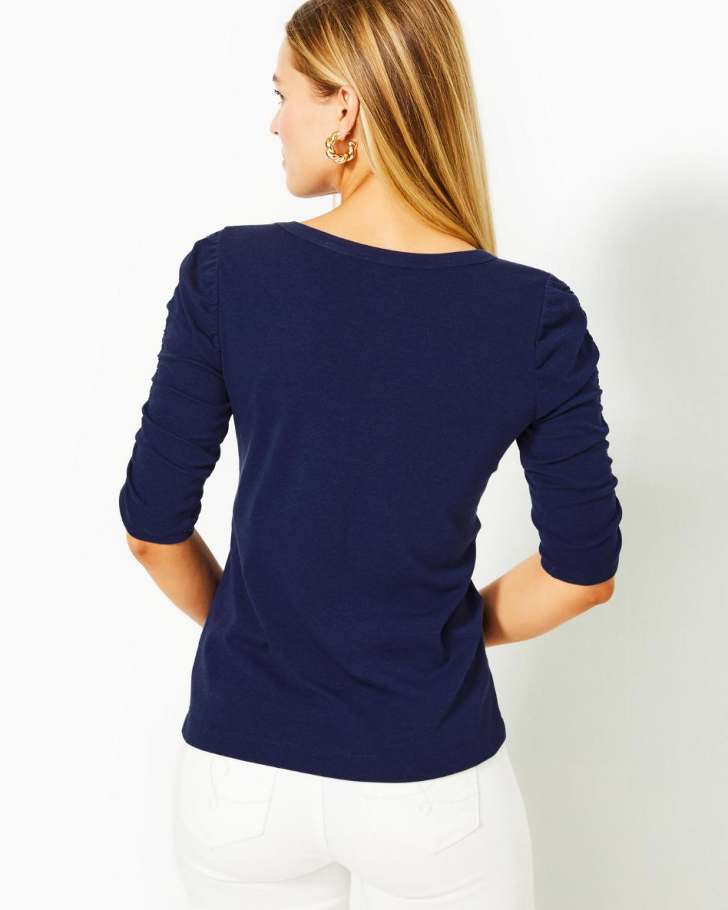 Lilly Pulitzer Belden Top Low Tide Navy | Women Tops