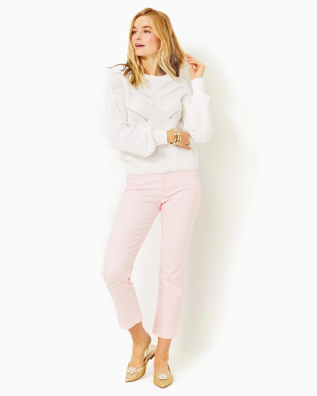 Lilly Pulitzer Bristow Cotton Sweater Resort White | Women Tops