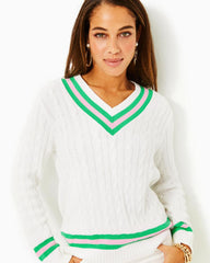 Lilly Pulitzer Brockton Cotton Sweater Resort White | Women Tops