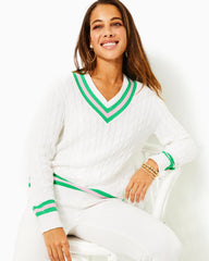 Lilly Pulitzer Brockton Cotton Sweater Resort White | Women Tops