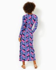 Lilly Pulitzer Bryson Maxi Dress Low Tide Navy Its Ofishell | Women Fitted Dresses