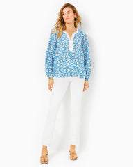Lilly Pulitzer Camryn Cotton Tunic Lunar Blue Palm Beach Petals | Women Tops