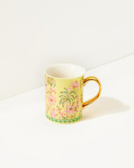 Lilly Pulitzer Ceramic Mug Finch Yellow Tropical Oasis Engineered | Women Tabletop