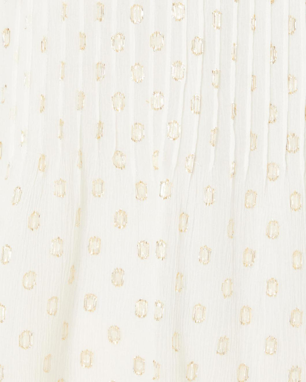 Lilly Pulitzer Cleme Long Sleeve Top Coconut Viscose Metallic Clip Dot | Women Tops