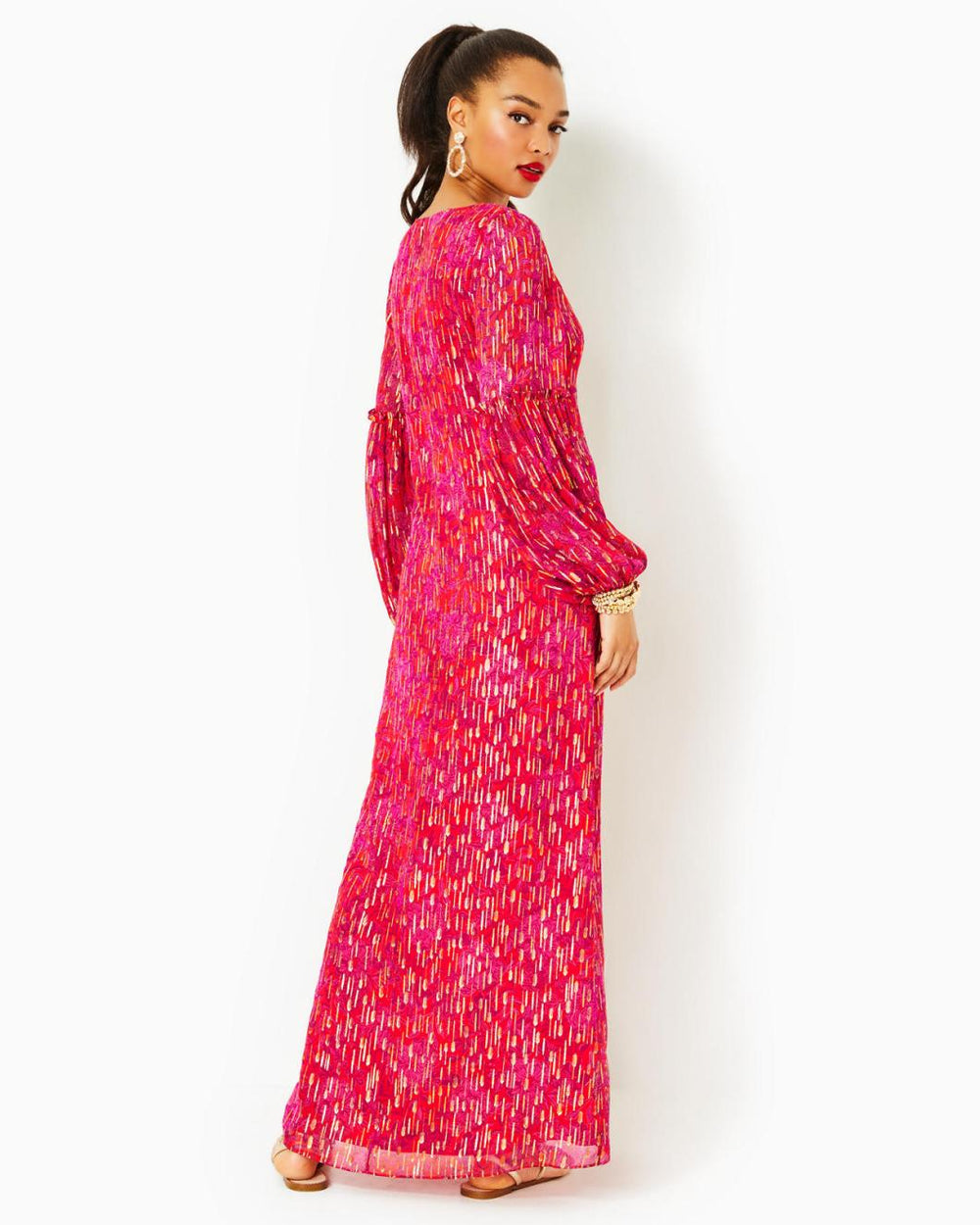 Lilly Pulitzer Cleme Maxi Dress Amaryllis Red Secret Hideaway | Women Straight Dresses