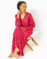 Lilly Pulitzer Cleme Maxi Dress Amaryllis Red Secret Hideaway | Women Straight Dresses