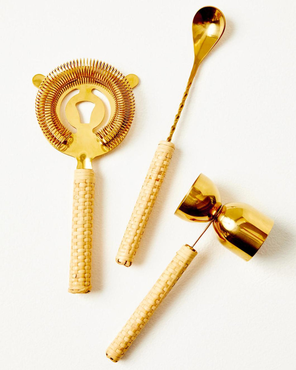Lilly Pulitzer Cocktail Tool Set Gold Metallic Caning | Women Tabletop
