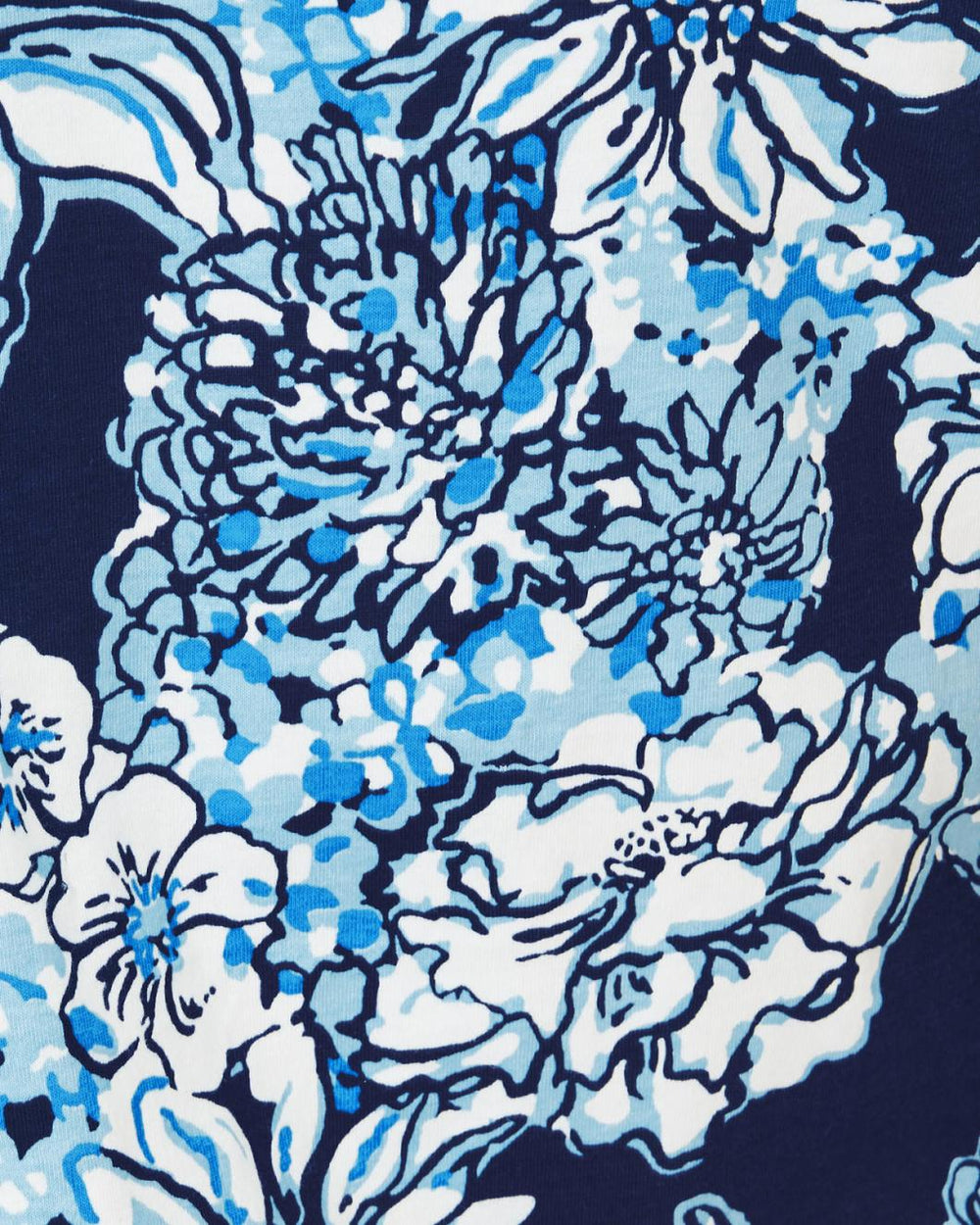 Lilly Pulitzer Cody T-Shirt Dress Low Tide Navy Bouquet All Day | Women Swing Dresses