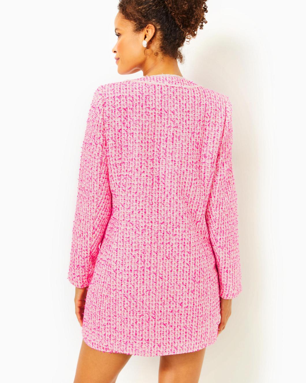 Lilly Pulitzer Dashielle Tweed Jacket Pink Palms Fantasy Tweed | Women Tops