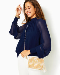 Lilly Pulitzer Dessa Cane Crossbody Bag Sand Bar | Women Bags