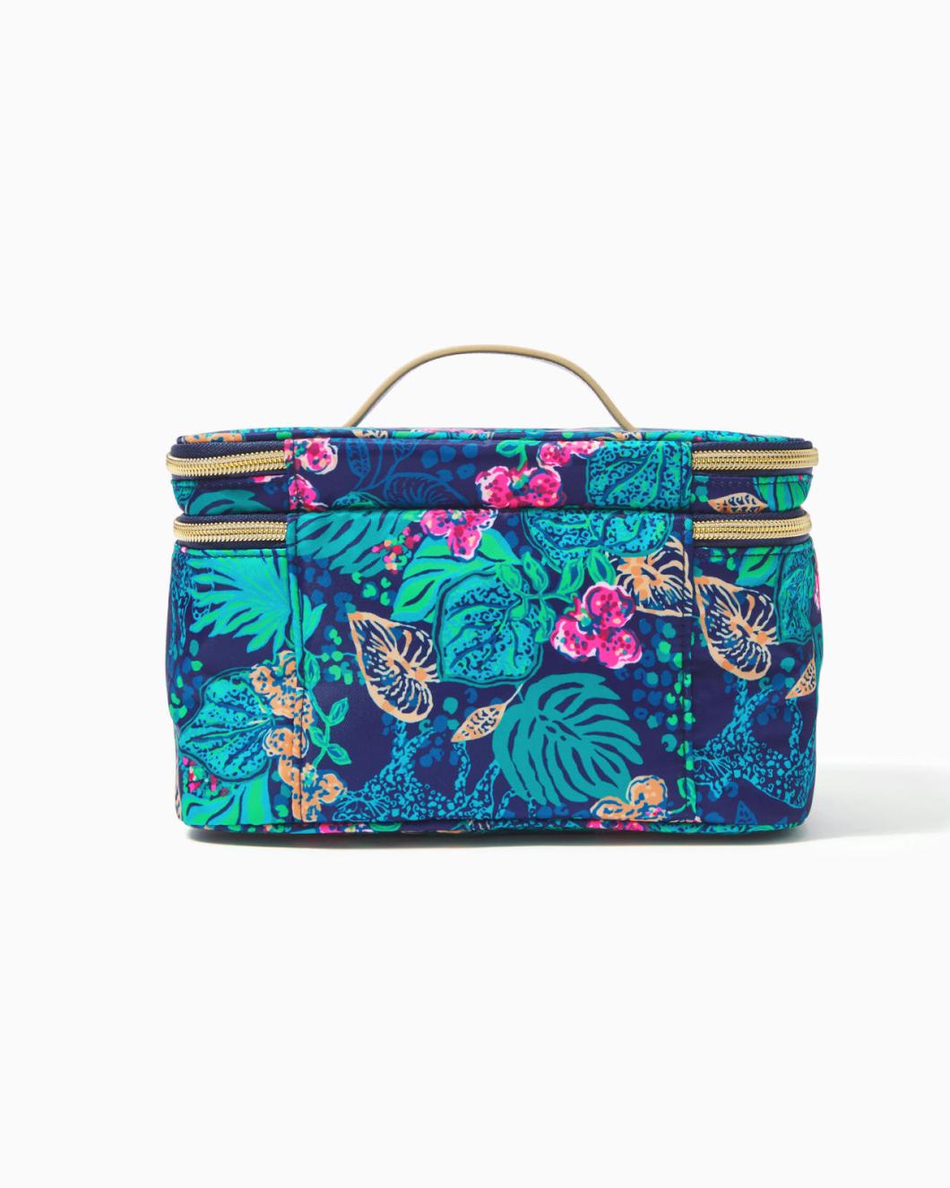 Lilly Pulitzer Devona Cosmetic Case Low Tide Navy Life Of The Party Accessories Small | Women Bags