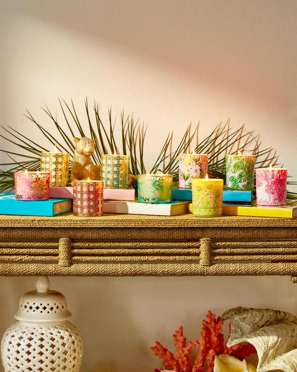 Lilly Pulitzer Electroplated Candle Roxie Pink Via Amore Candle | Women Home Decor