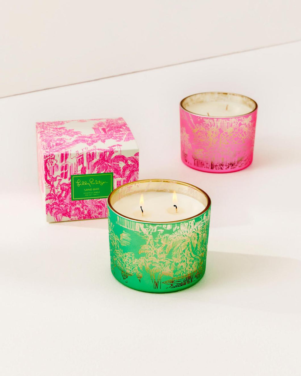 Lilly Pulitzer Electroplated Candle Spearmint Via Amore Candle | Women Home Decor