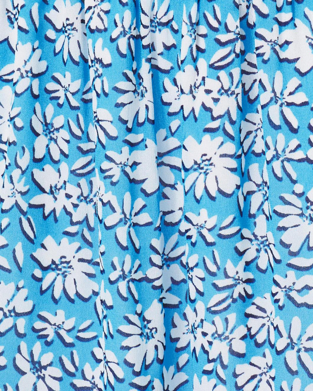 Lilly Pulitzer Ellielynn Long Sleeve Dress Lunar Blue Palm Beach Petals | Women A-Line/Easy Dresses