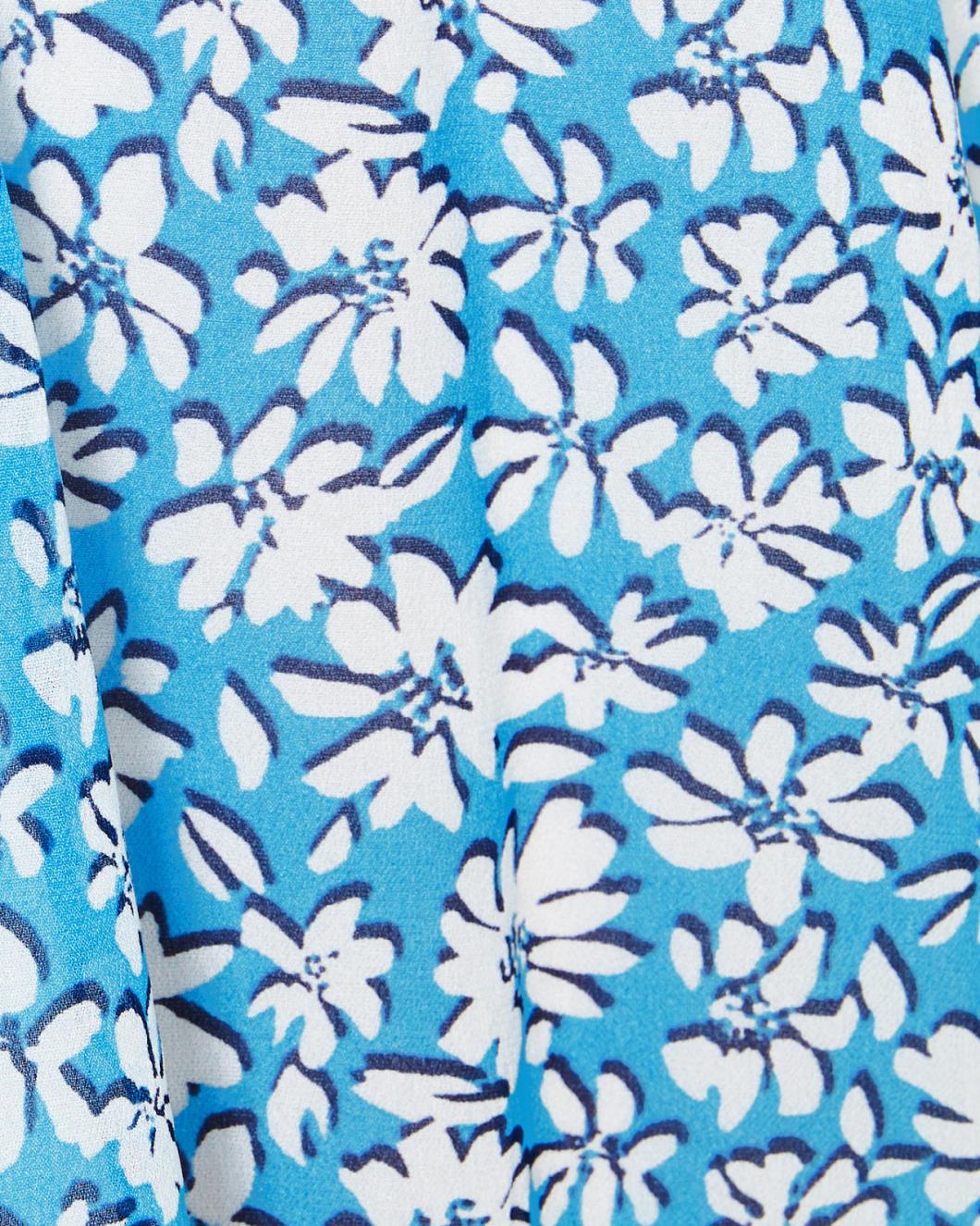 Lilly Pulitzer Ellielynn Long Sleeve Top Lunar Blue Palm Beach Petals | Women Tops