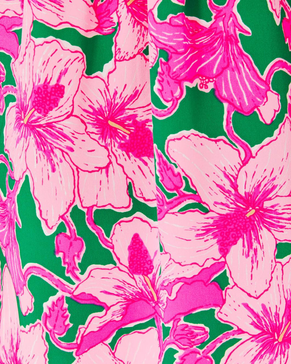 Lilly Pulitzer Elsa Silk Top Kelly Green Hibis Kiss | Women Tops