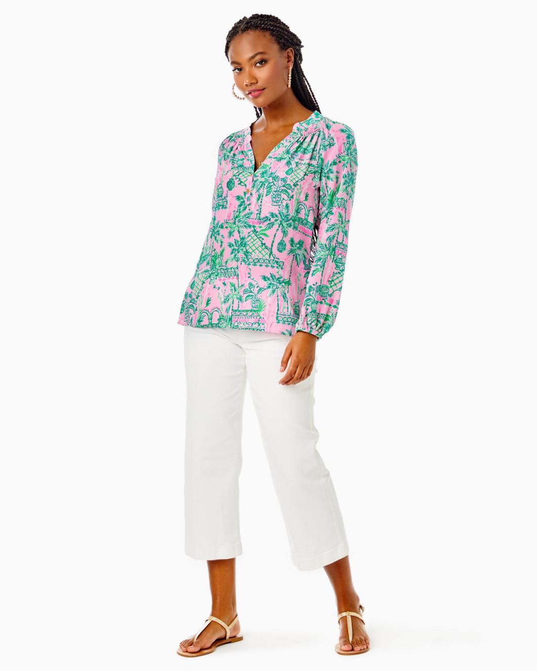 Lilly Pulitzer Elsa Silk Top Mandevilla Baby Always Worth It | Women Tops