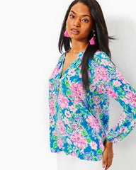 Lilly Pulitzer Elsa Silk Top Multi Spring In Your Step | Women Tops