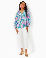 Lilly Pulitzer Elsa Silk Top Multi Spring In Your Step | Women Tops