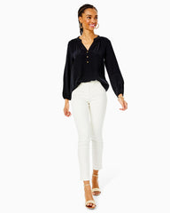 Lilly Pulitzer Elsa Silk Top Onyx | Women Tops