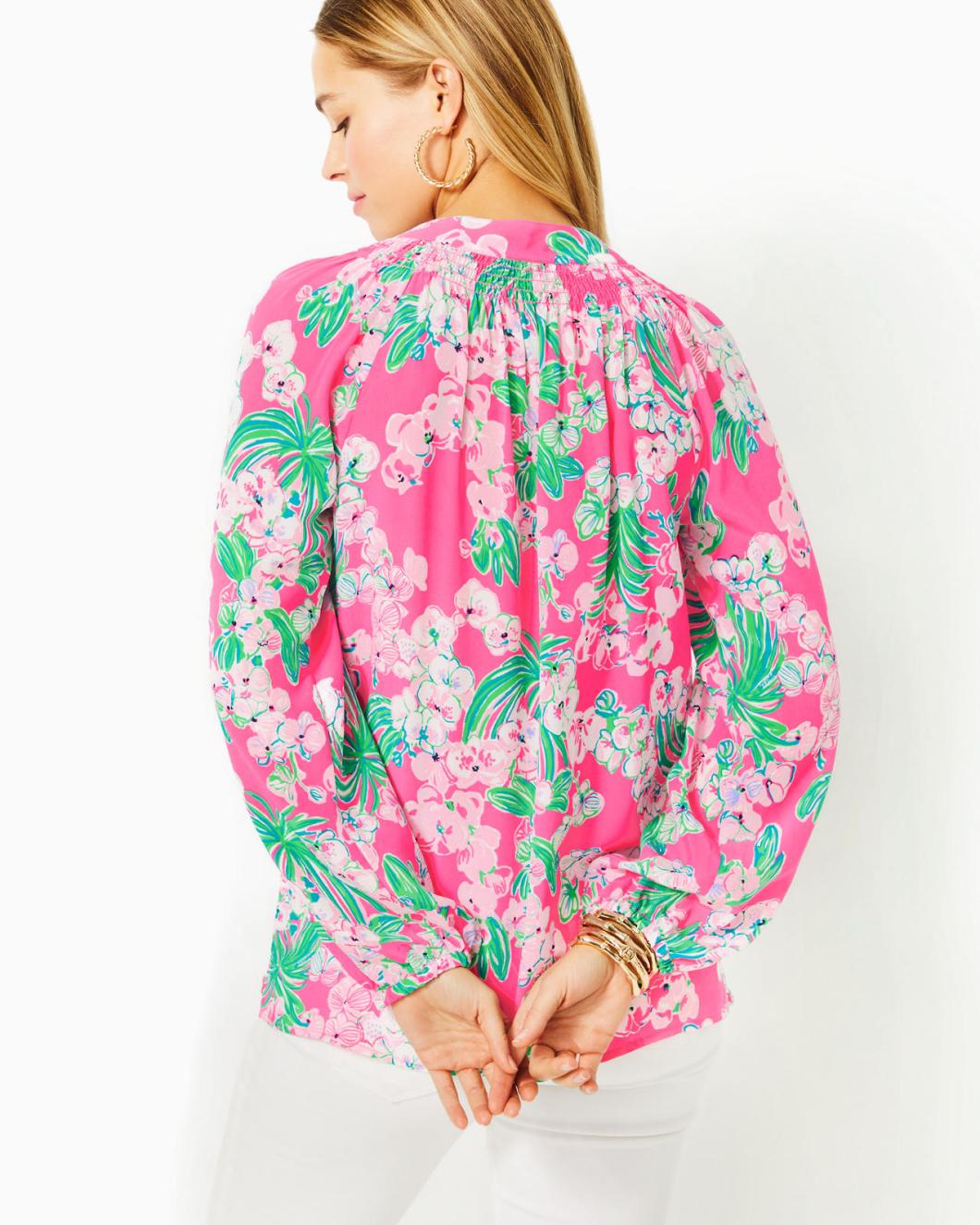 Lilly Pulitzer Elsa Silk Top Roxie Pink Worth A Look | Women Tops