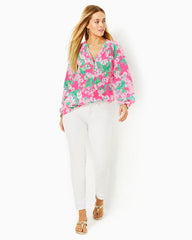 Lilly Pulitzer Elsa Silk Top Roxie Pink Worth A Look | Women Tops