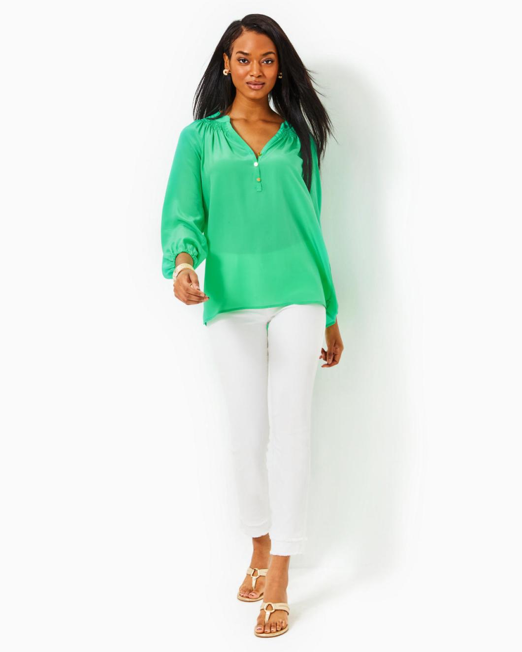Lilly Pulitzer Elsa Silk Top Spearmint | Women Tops