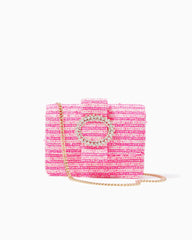 Lilly Pulitzer Emmeline Tweed Crossbody Bag Pink Palms Fantasy Tweed | Women Bags