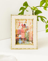 Lilly Pulitzer Enamel And Bamboo Metal Frame Resort White | Women Home Decor
