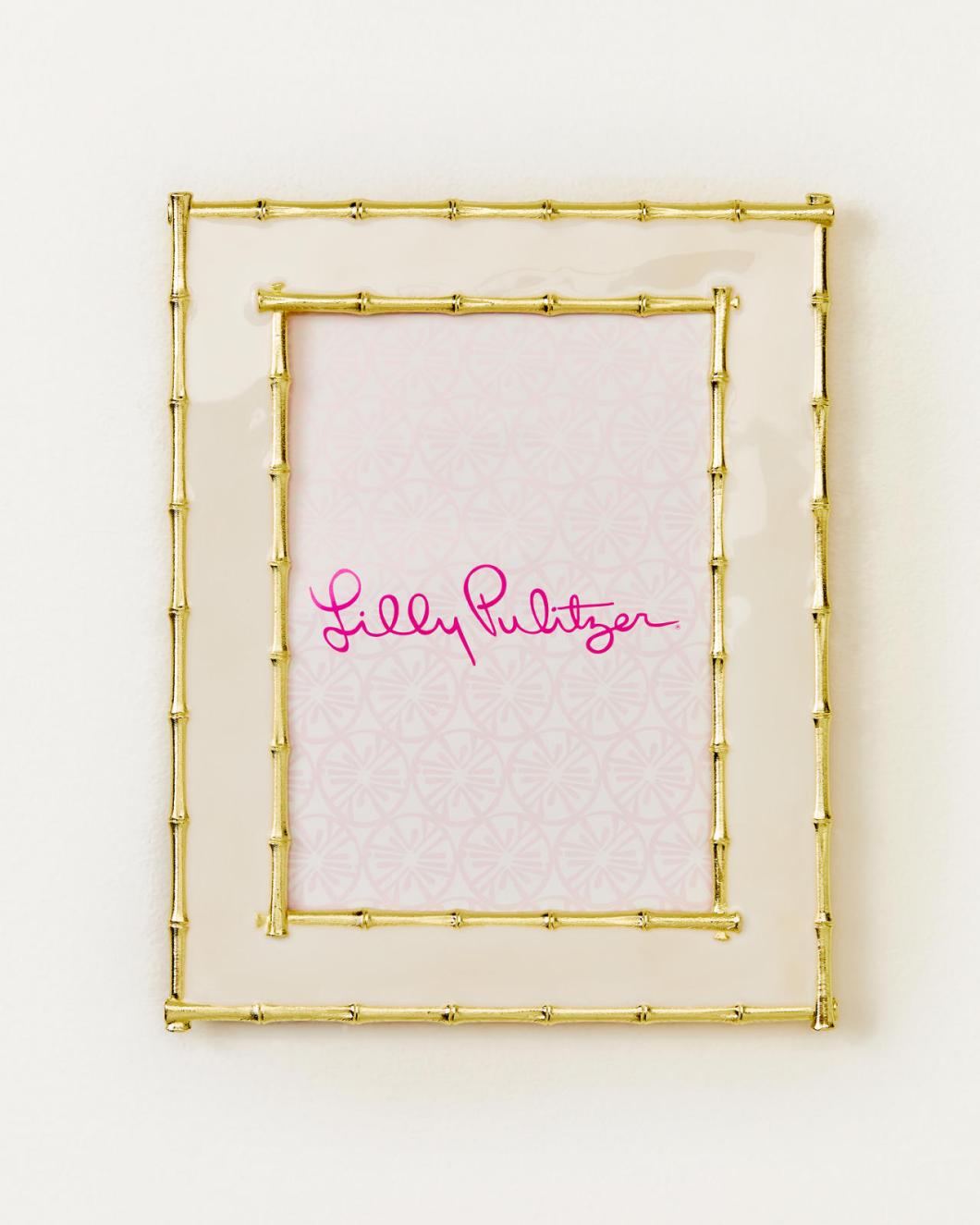 Lilly Pulitzer Enamel And Bamboo Metal Frame Resort White | Women Home Decor